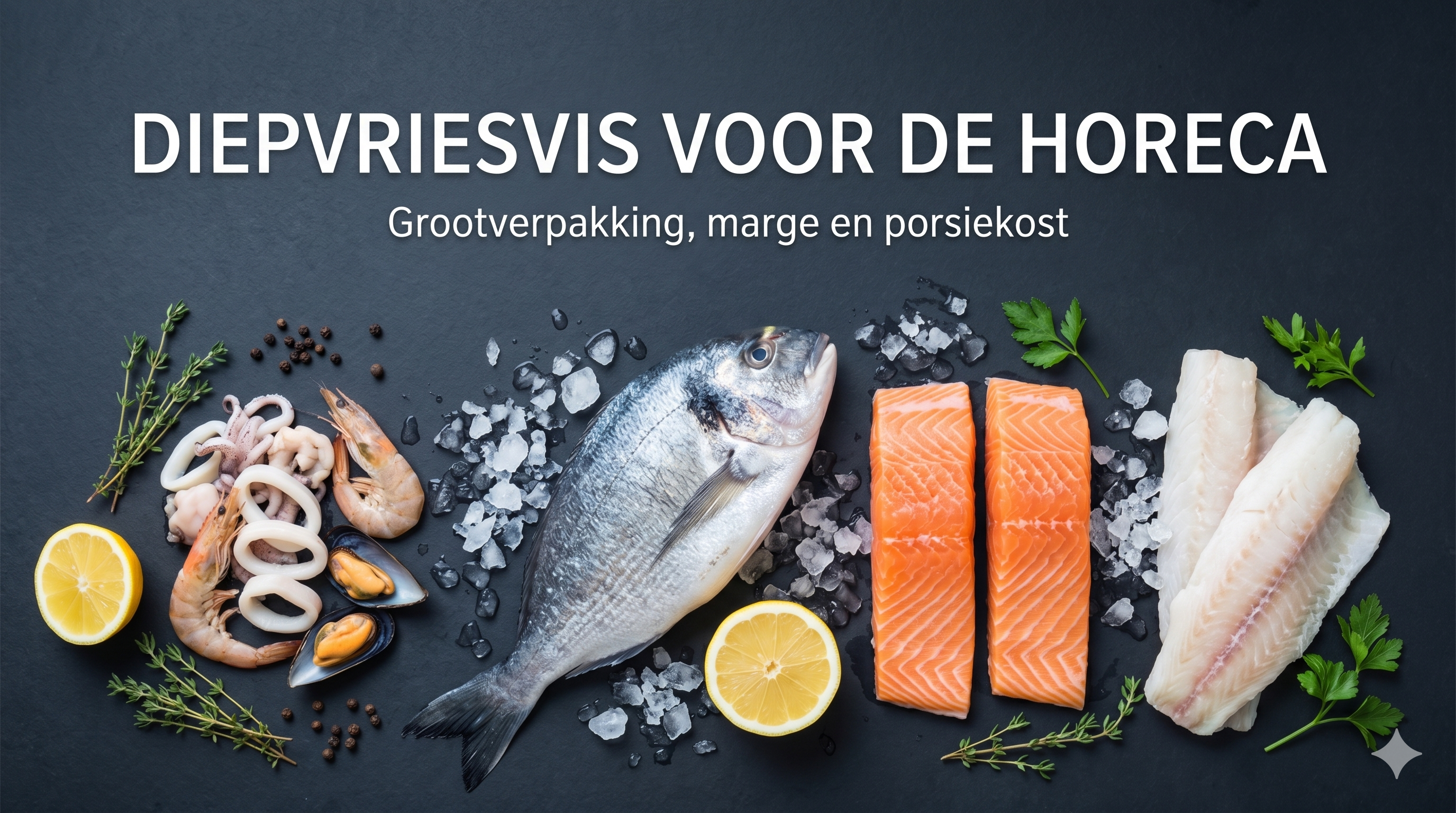 Diepvriesvis inkopen voor de horeca: grootverpakking, marge en porsiekost