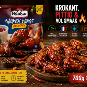 Hunkar Chicken Wings Hot & Spicy 700g | Halal Pittige Kippenvleugels