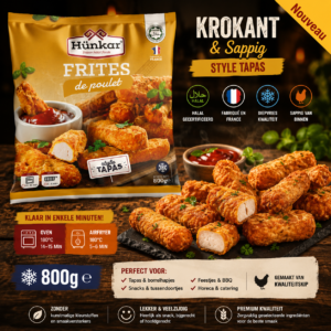 Hunkar Frites de Poulet 800g | Krokante Halal Kipfrietjes