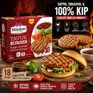 Hünkar Tavuk Burger 18 Stuks 1170g | Halal Kipburgers