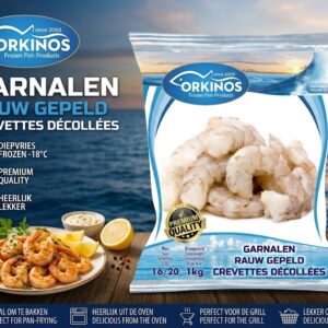Orkinos Garnalen Rauw Gepeld 16/20 1kg | Diepgevroren