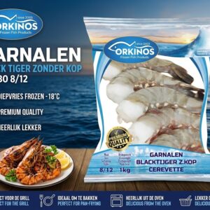 Orkinos Black Tiger Garnalen Zonder Kop 8/12 1kg | Jumbo