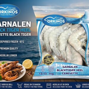Orkinos Black Tiger Garnalen Heel 13/15 1kg | Diepgevroren
