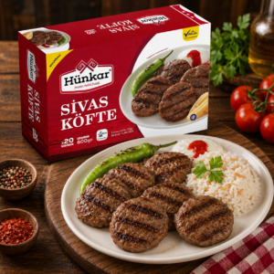 Hünkar Sivas Köfte (600g) – Authentieke Turkse Rundvleesköfte voor Groothandel & Horeca