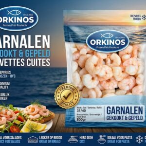 Orkinos Gekookte Gepelde Garnalen 31/40 800g | Diepgevroren