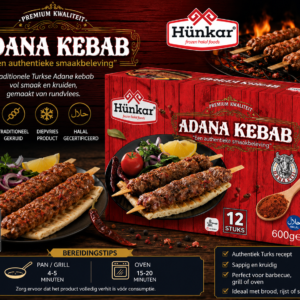 Hünkar Adana Kebab 600g (12 Stuks) | Authentieke Turkse Kebab