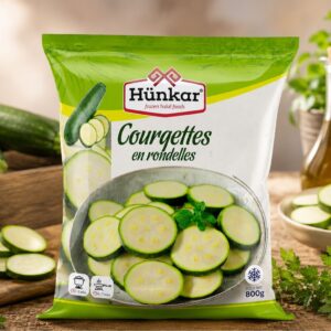Hünkar Courgette Schijfjes 800g | Vers Ingevroren Diepvriesgroenten