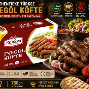 Hünkar İnegöl Köfte 750g (30 Stuks) | Halal Rundvlees Köfte